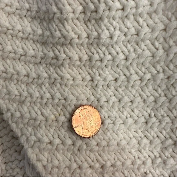 J Jill Crochet Knit Cream Shawl Collar Cardigan Sweater Size L - Picture 5 of 7